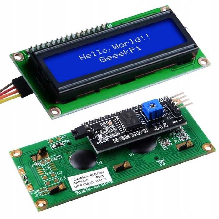 GeeekPi 2-pak I2C 1602 moduł wyświetlacza LCD 16x2 znaków