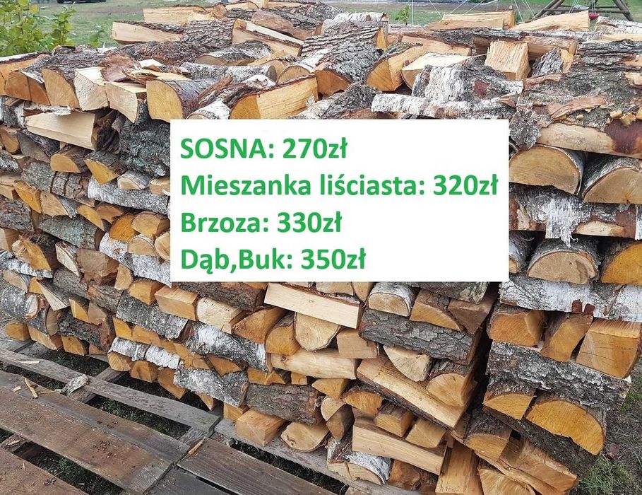 Drewno Kominkowe - Opałowe (Mieszanka Liściasta) Olcha-Brzoza