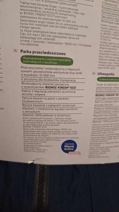 Kurtka parka męska wiatrówka  przeciwdeszczowa M Livergy nowa