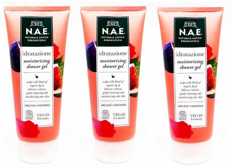3X N.A.E. żel pod prysznic nawilżający VEGAN tuba 200 ml nowy 3 sztuki