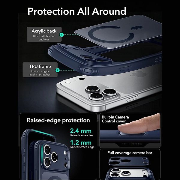 Esr Classic Hybrid Magsafe Iphone 17 Pro Max / 18 Pro Max Frosted Blue