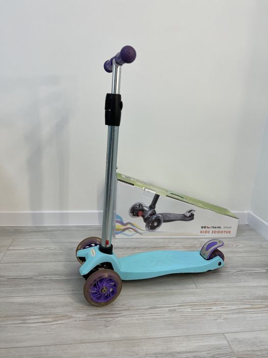 Трьохколісний самокат Go Travel maxi аква