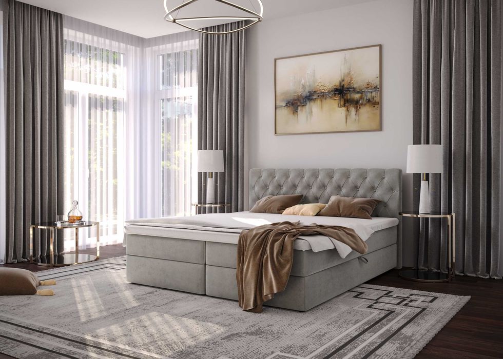 Łóżko kontynentalne Chester 120x200 / 140x200 / 160x200 / 180x200 cm