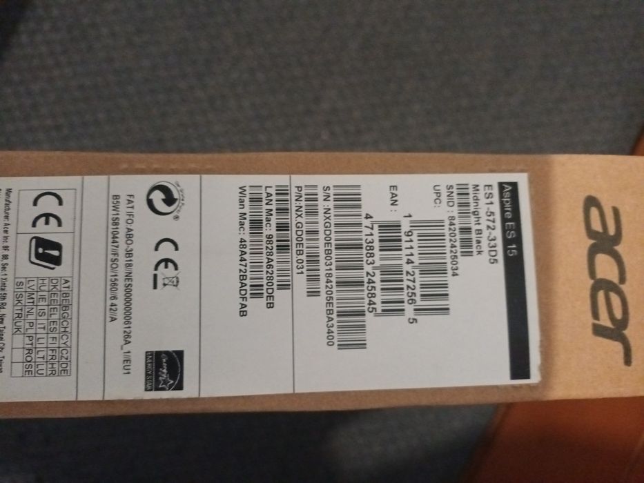 Portátil Acer aspire es 15 Windows 11