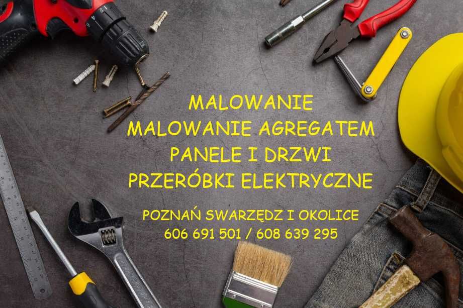 Malowanie  Panele  Drzwi  Przeróbki elektryczne  Remonty  Wykończenie