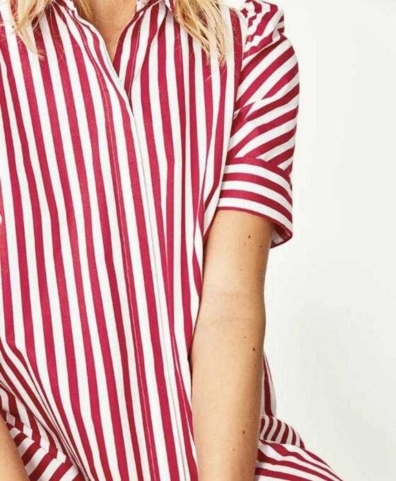 Zara woman сукня туніка в смужку розмір M