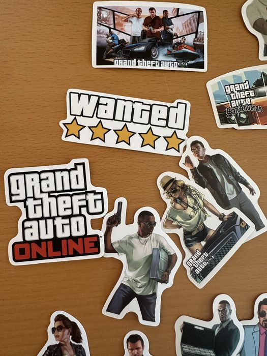 Komplet 50 naklejek / GTA - Wlepy ozdoba konsole