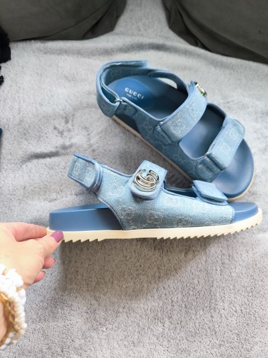 Sandały jeansowe ala Gucci 39