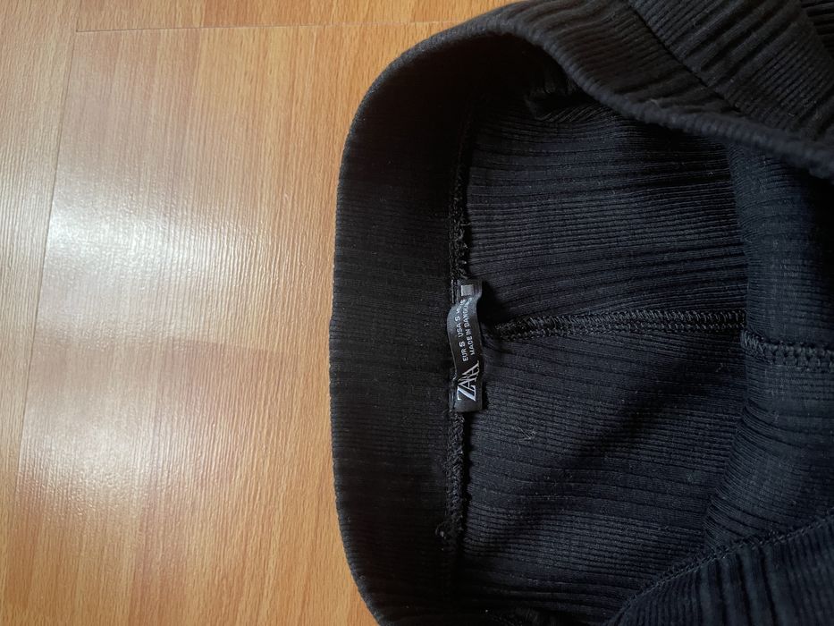 Штани брюки легінси трикотаж ZARA S трендові кльош