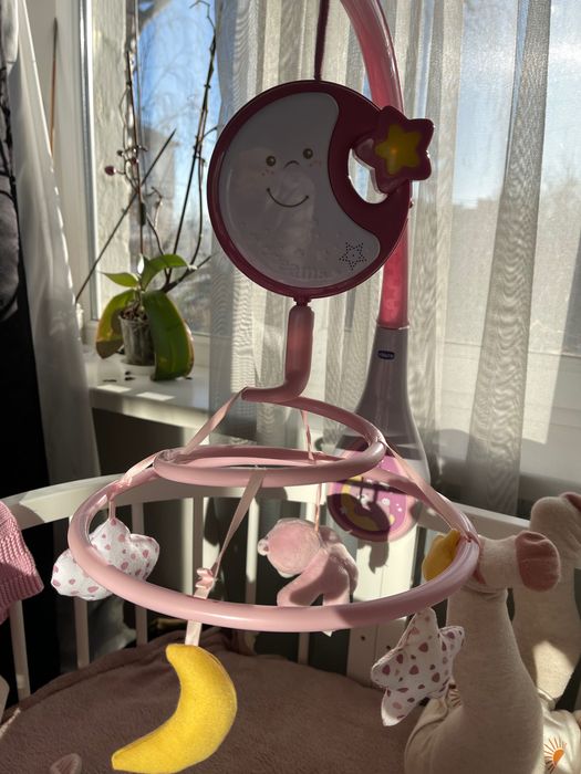 Мобіль на ліжечко 3 в 1 Chicco "Next2Dreams" Рожевий