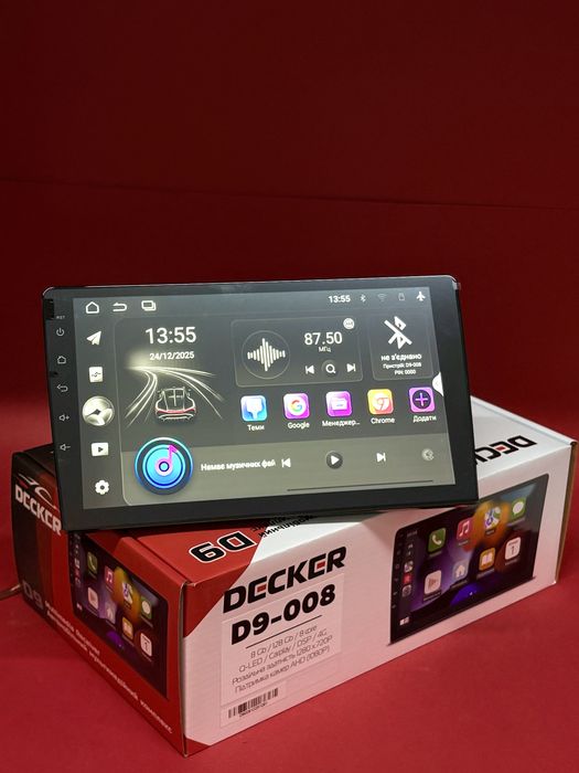 Decker D9-008 9/10” Android 14 8/128 DSP 4G CarPlay QLED магнітола