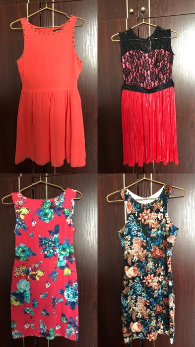 Платтячка легенькі. Яскравий принт, вільний та приталений фасон.