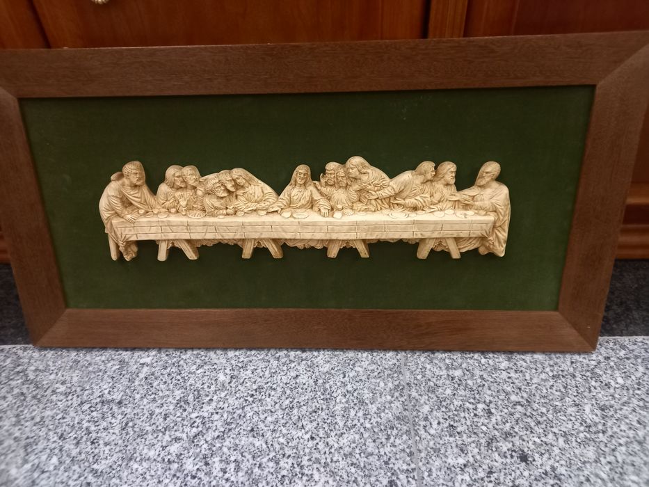 Quadro antigo ceia de Cristo