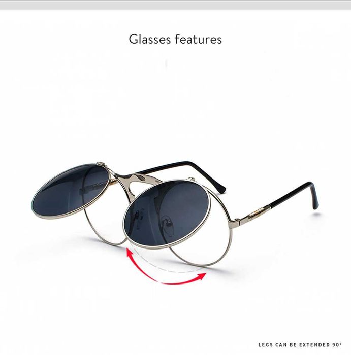 Okulary przeciwsłoneczne steampunk UV400