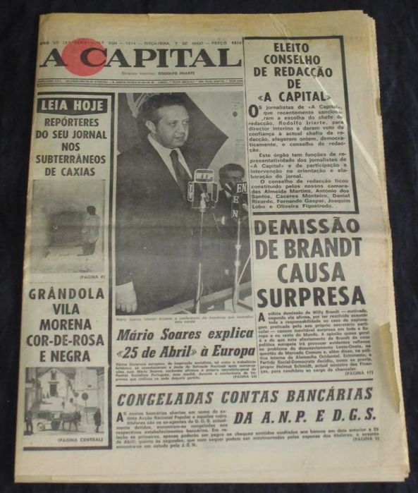 Jornal A Capital Ano VII 1974 7 de maio
