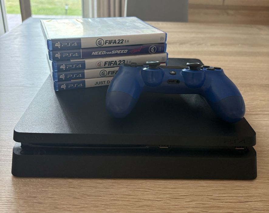 Konsola SONY PS4 Slim 1 TB - Bezprzewodowy Kontroler Niebieski