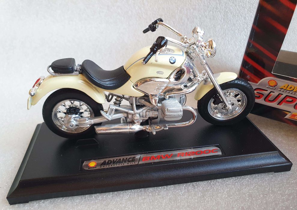 Vintage 1:18 Scale Miniature ~ "BMW R1200C" ~ Shell Superbike ~ New ~ Maisto