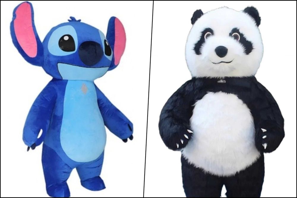 Duże Żywe maskotki Stitch Miś Panda dmuchane pneumatyczne od 0,5 godz