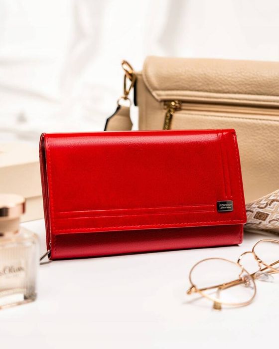 duży, pojemny portfel damski ze skóry naturalnej - rovicky