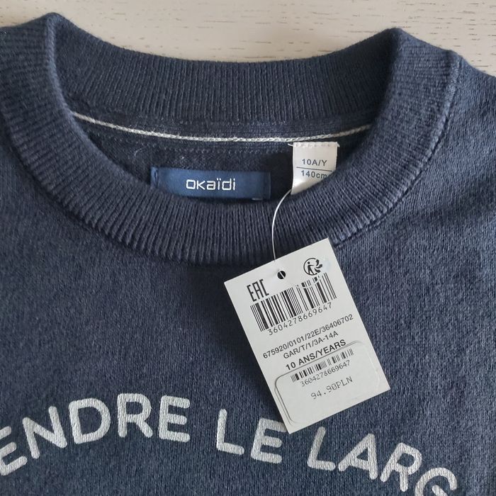 Nowy sweterek Okaidi  sweter granatowy rozm. 140