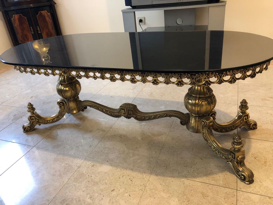 Mesa de centro de sala de estar em Bronze / Latão