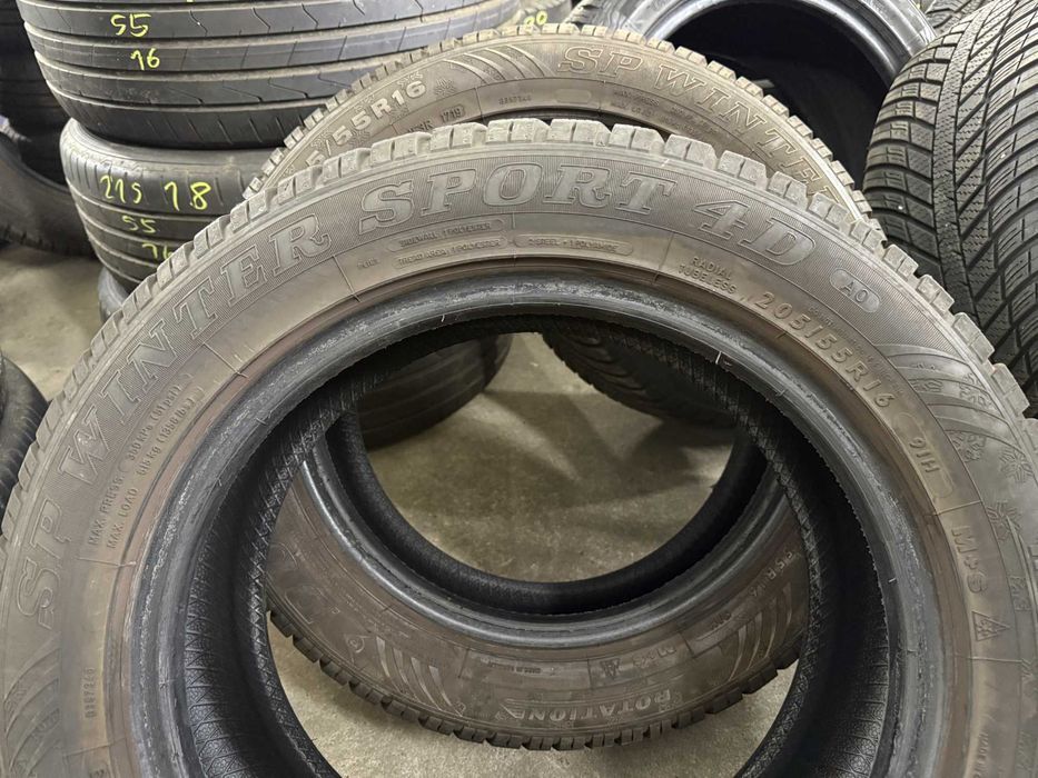 2x Opony Zimowe 205/55R16 DUNLOP WINTER SPORT 4D  Cena za 2szt