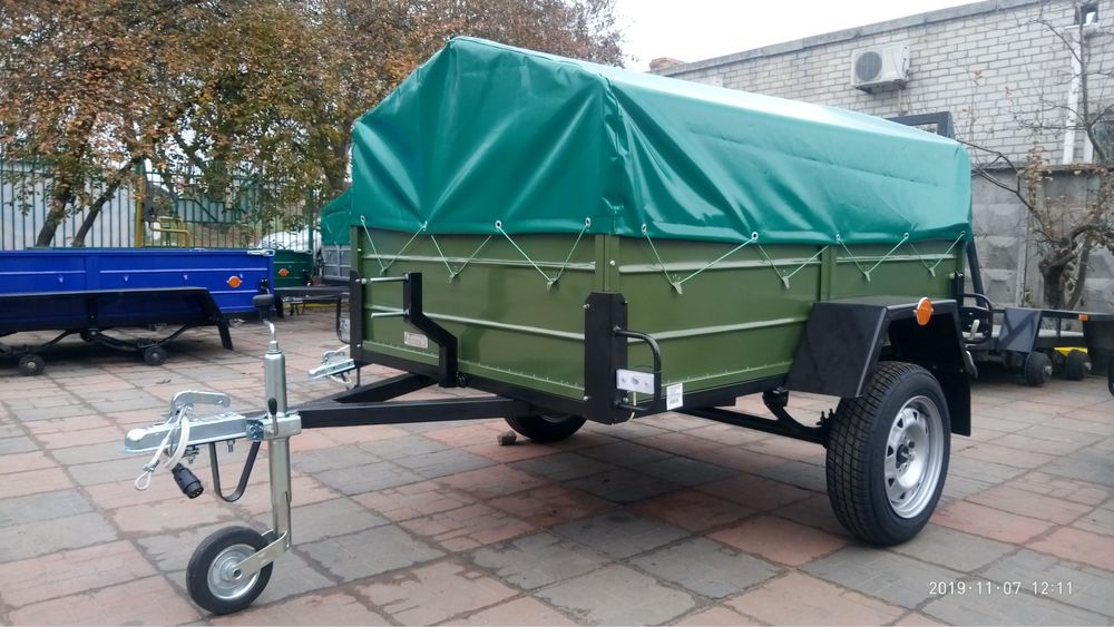 Прицеп автомобильный темно-зеленый 2м на 1.3м. Гарантія Причіп Причеп