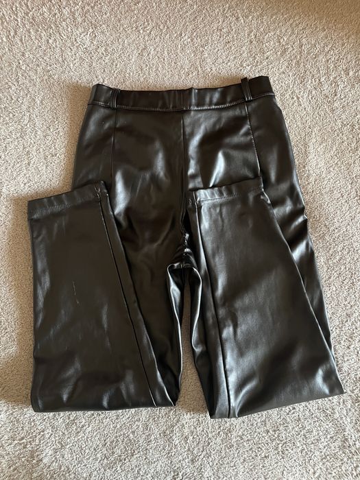 Шкіряні чорні штани
