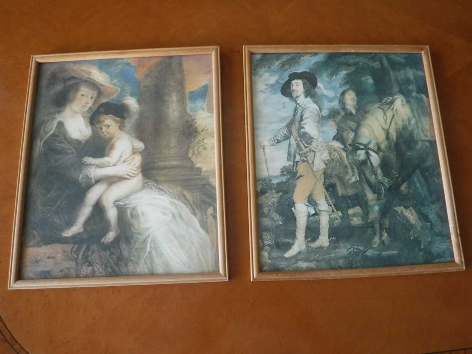Reproduções de quadros famosos 32x26,5 cm, (com moldura e vidro)