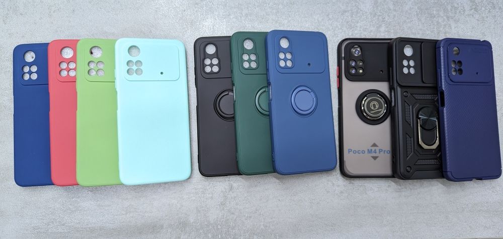 Противоударный чехол-бампер Xiaomi REDMI Poco M4 pro 4g с кольцом