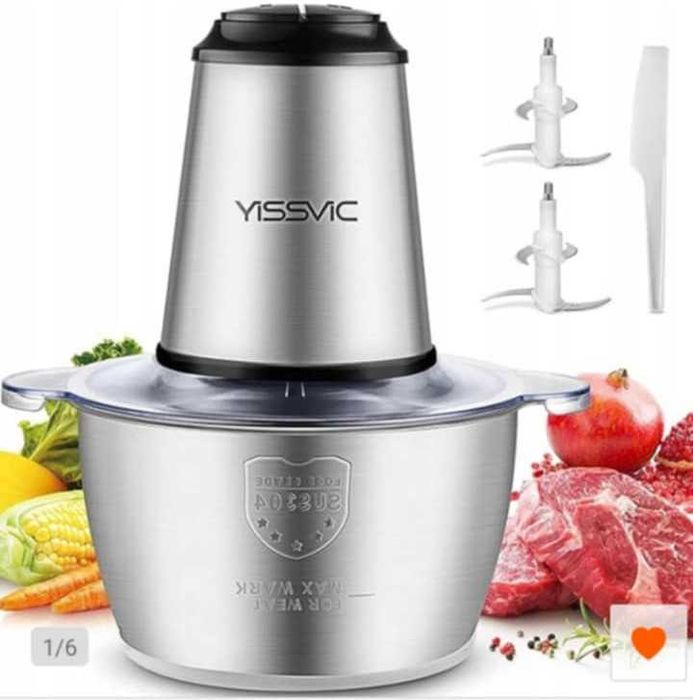 Elektryczna Maszynka do Mielenia Mięsa, Warzyw Owoców  YISSVIC 500W