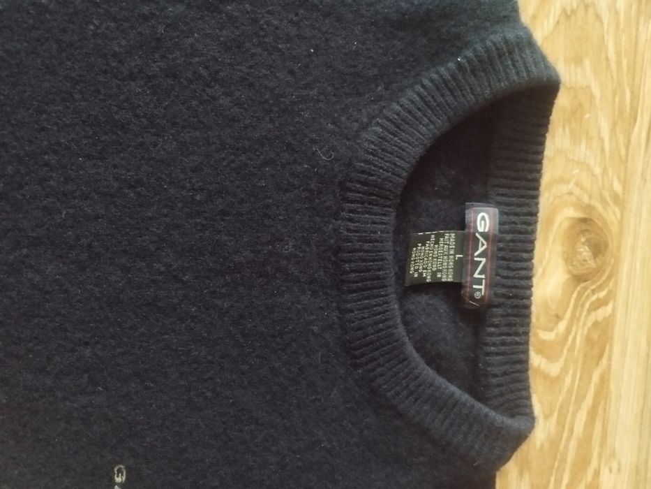 Sweter Gant granatowy 100% owcza wełna