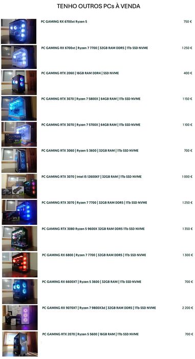 PC GAMING RTX 2070 | Ryzen 5 5600 | 16GB RAM | 1Tb SSD NVME