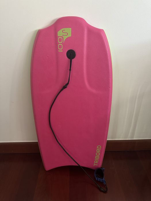 Prancha rosa de bodyboard Tribord