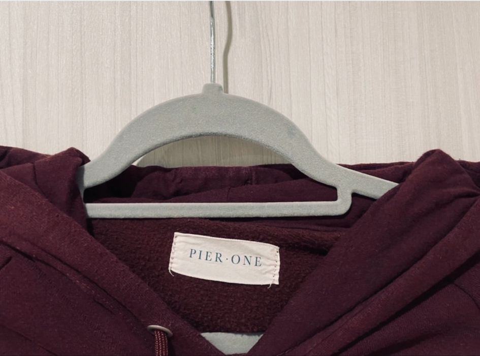 Bluza męska z kapturem i lampasami kangurek Pier One XL