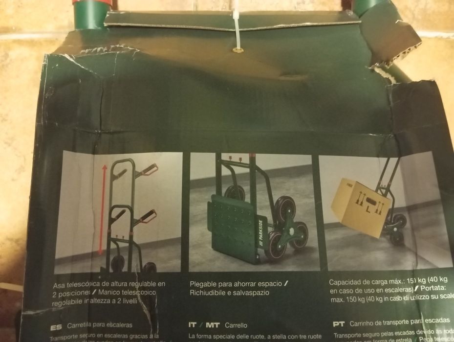Carrinho de transporte para escadas Parkside
