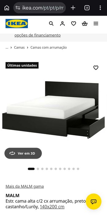 Cama IKEA MALM 140x200