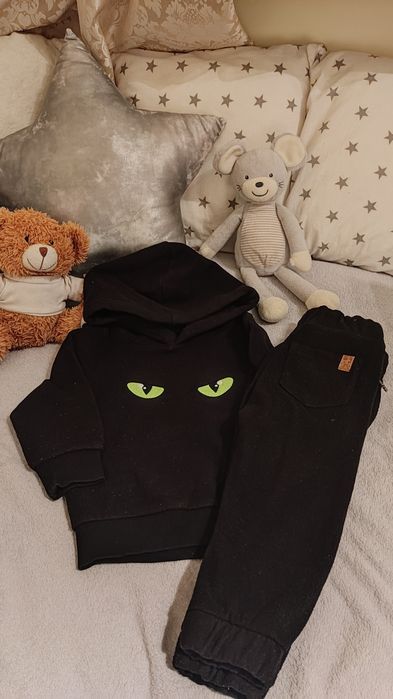 Ciepły polarowy dres C&A i Cool Club Smyk rozm. 92 bluza  Szczerbatek