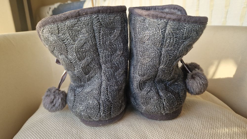 Bota pantufa de cor cinzenta 36-37