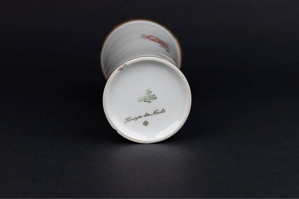 Alka Kunst Königin der Nacht wazon porcelanowy ręcznie malowany