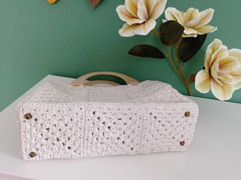 szydełkowa torebka z kwadratów