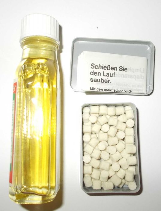 Oryginalny niemiecki płyn - Ballistol KLEVER + przecieraki filcowe VFG