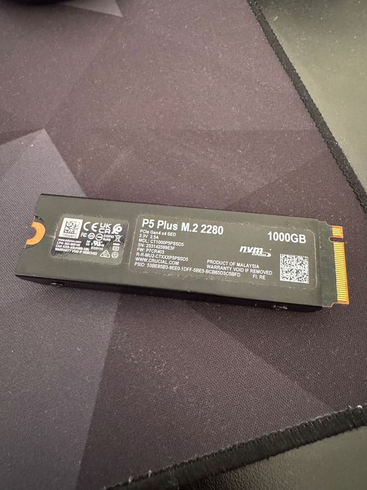 SSD Crucial P5 Plus 1TB M.2 para PS5— Muito bom estado
