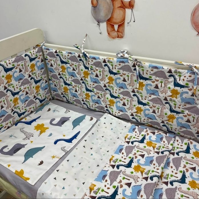 Стьогані бортики на 3 сторони ліжечка