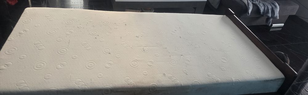 Łóżko 90x200 materac 22 cm czekoladowy brąz
