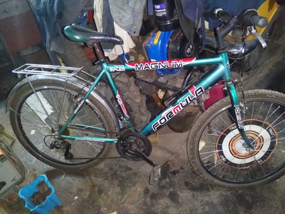 мото синий и велик