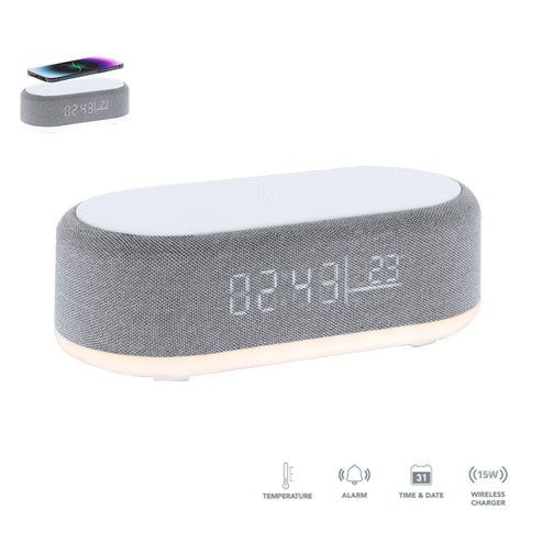 Relógio Multifuncional 5 em 1 com Carregamento Wireless