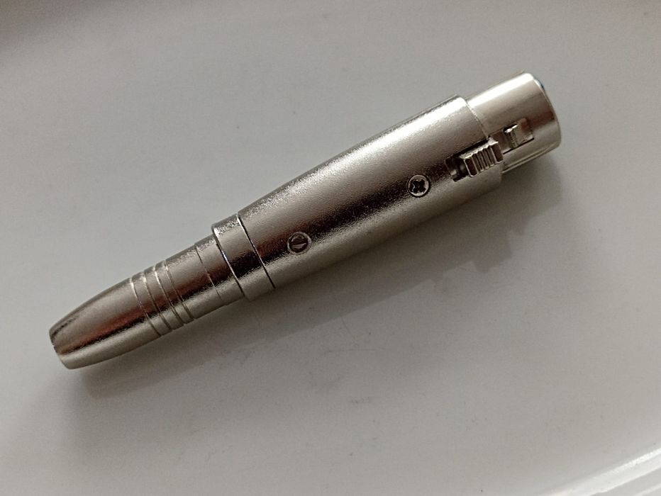 Adapter XLR męski 3p, gniazdo jack 6,3mm