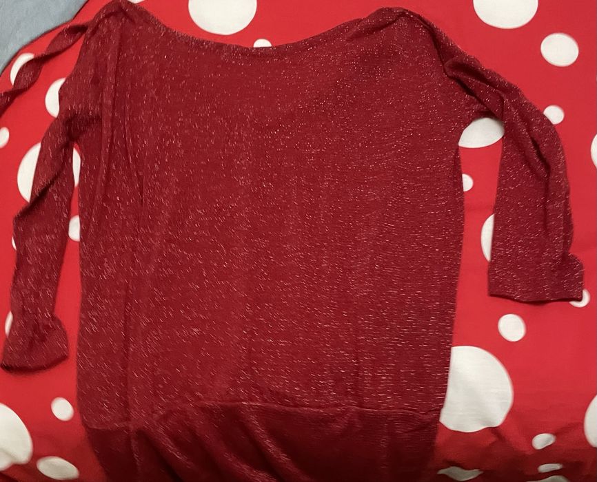 Camsiola vermelha com laço nas costas