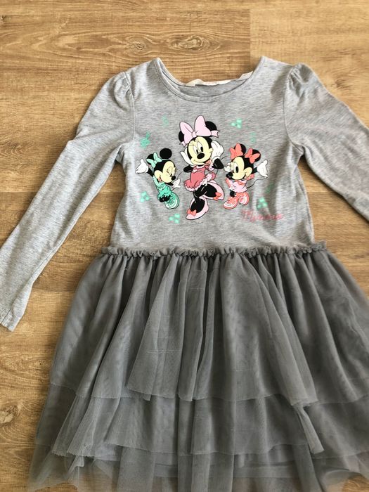 Sukienka z długim rękawem, Myszka Minnie, rozm. 122/128, H&M